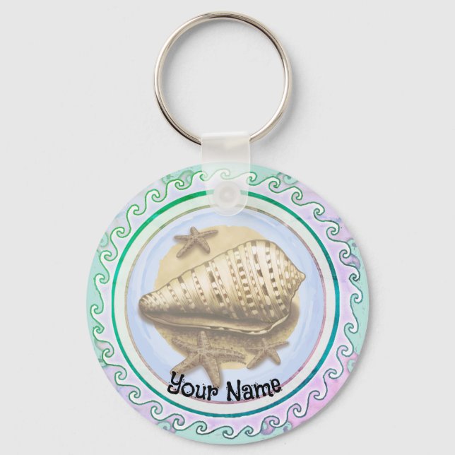 Pretty seashell  key ring (Front)