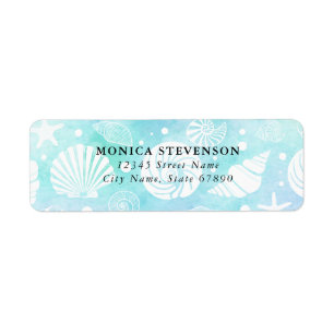 Pretty Seashell Return Address Labels