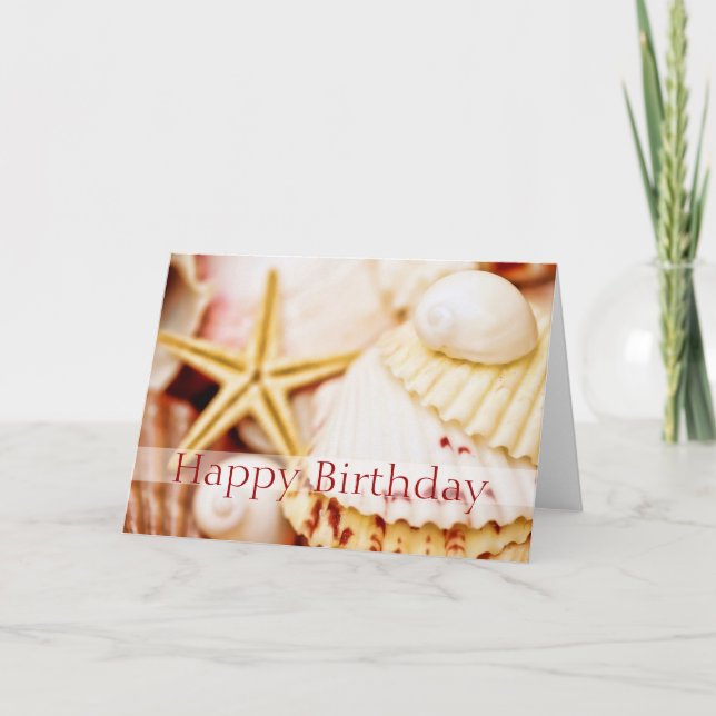 Pretty Seashells Birthday Card (Front)