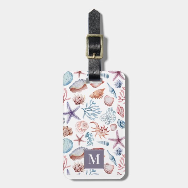Pretty Seashells Luggage Tag (Front Vertical)