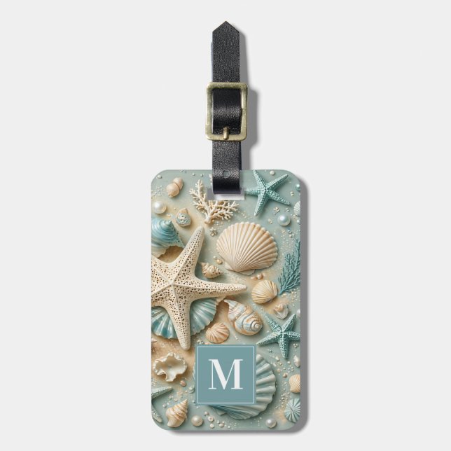Pretty Seashells Luggage Tag (Front Vertical)