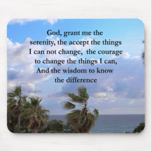 PRETTY SERENITY PRAYER PALM TREE PHOTO DESIGN MOUSE PAD