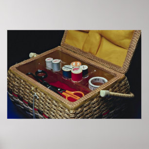 Pretty Sewing basket Poster