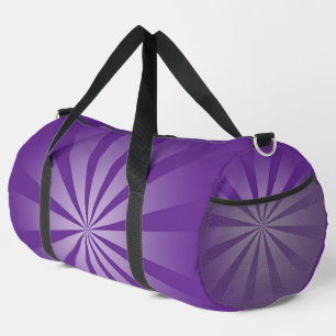 PRETTY SHADES OF PURPLE STARBURST PATTERN DUFFLE BAG