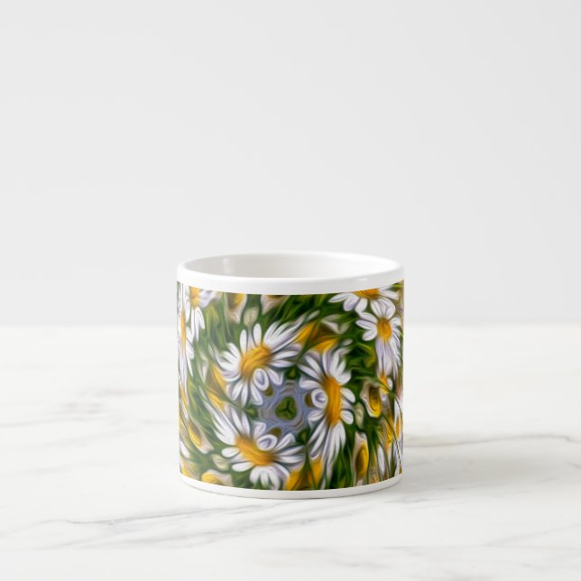 Pretty Shasta daisy pattern Espresso Cup (Front)