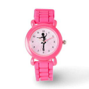 Pretty Silhouette Ballerina on Pink Watch