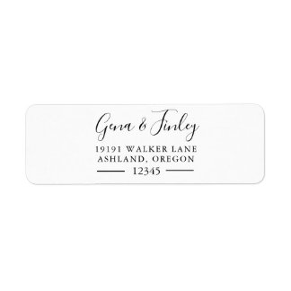 Pretty Simple modern and elegant Return Address Return Address Label