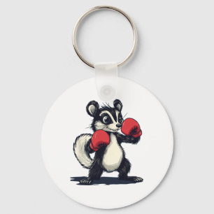 Pretty Skunk Costume With Boxing Mitts Key Ring