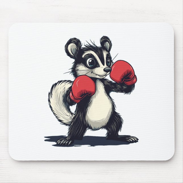 Pretty Skunk Costume With Boxing Mitts  Mouse Pad (Front)