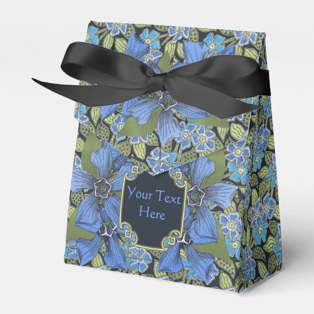 Pretty Sky Blue Forget-me-not Wildflowers Favour Box (Front Side)