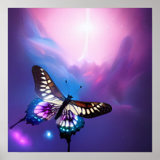 Pretty Sky Butterfly Poster
