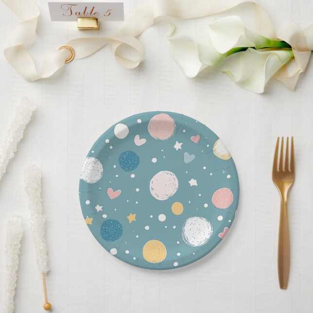 Pretty Sky Paper Plate (Wedding)