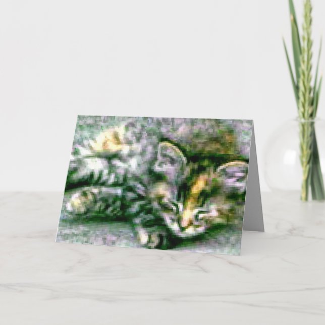 Pretty Sleeping Kitty Card (Front)