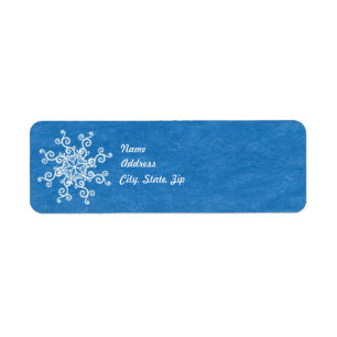 Pretty Snowflake Address Label Template Return Address Label