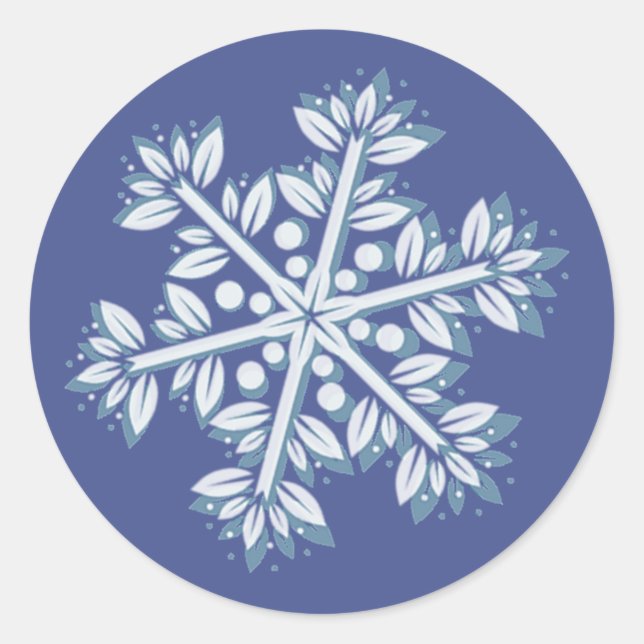 Pretty Snowflake Christmas Stickers (Front)