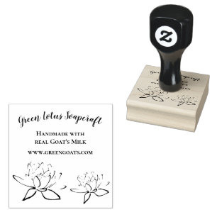 Pretty Soap Product Brand Wood Art Rubber Stamp