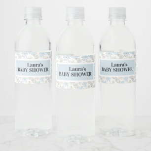 Pretty Soft Blue Baby shower, bridal shower  Water Bottle Label