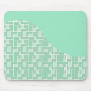 Pretty Soft Mint Green Wave Tile Pattern Gifts Mouse Pad