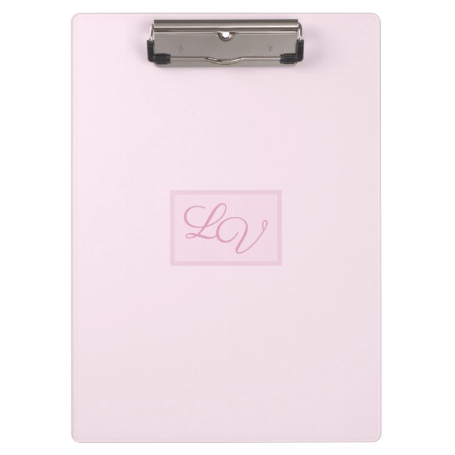 Pretty Soft Pink and Blush Clipboard (Front)