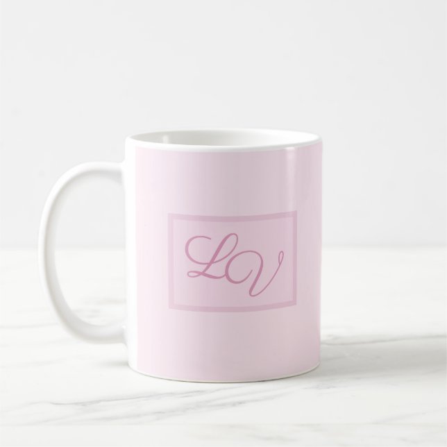 Pretty Soft Pink and Blush Coffee Mug (Left)