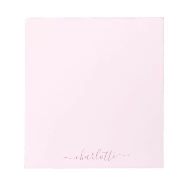 Pretty Soft Pink and Blush Notepad (Front)