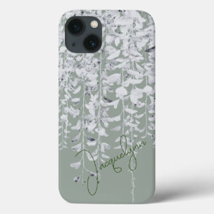  Pretty Soft Silver Hanging Wisteria  iPhone 13 Case