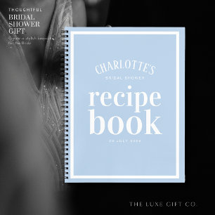 Pretty Something Blue Bridal Shower Recipe Book