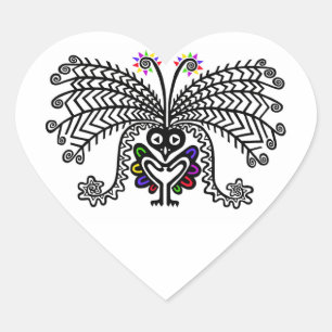 Pretty songbird - LyreBIRD -Nature - Wildlife - Heart Sticker