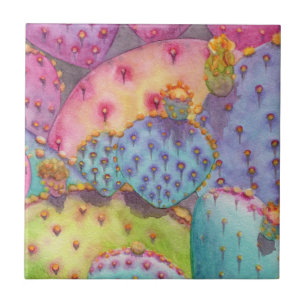 Pretty Southwest Cactus Kitchen Wall Tile