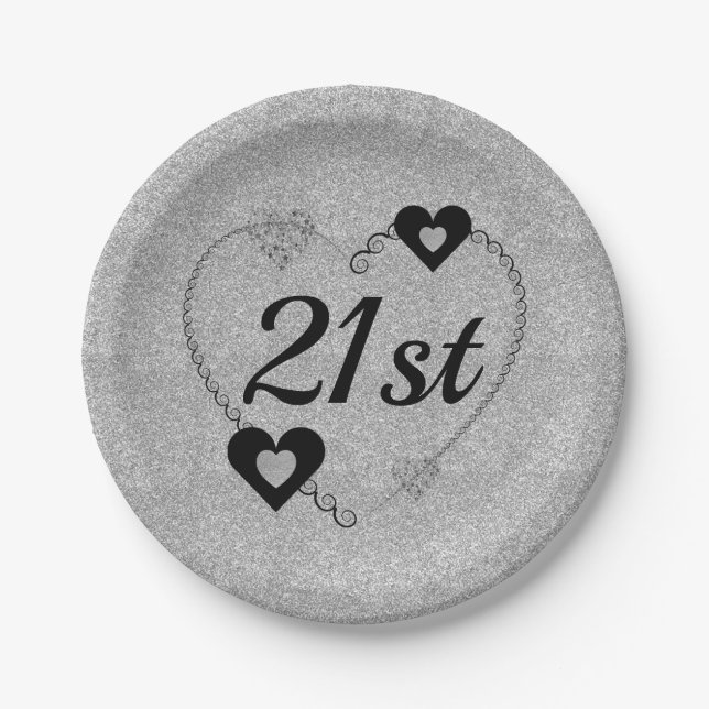 Pretty special party plates 21st (Front)