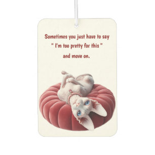 Pretty Sphynx Cat Car Air Freshener