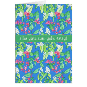 Pretty Spring Blossoms German Language Birthday