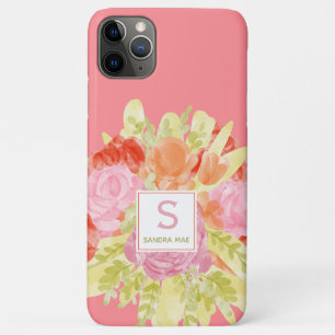 Pretty Spring Danish Pastel Floral Watercolor Art iPhone 11 Pro Max Case