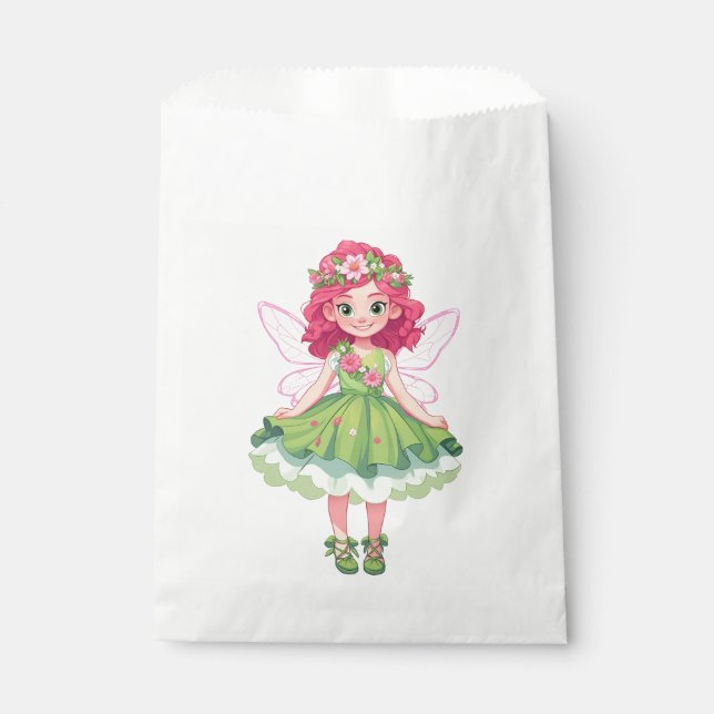 Pretty Spring Fairy Girl's Birthday Party  Favour Bag (Front)