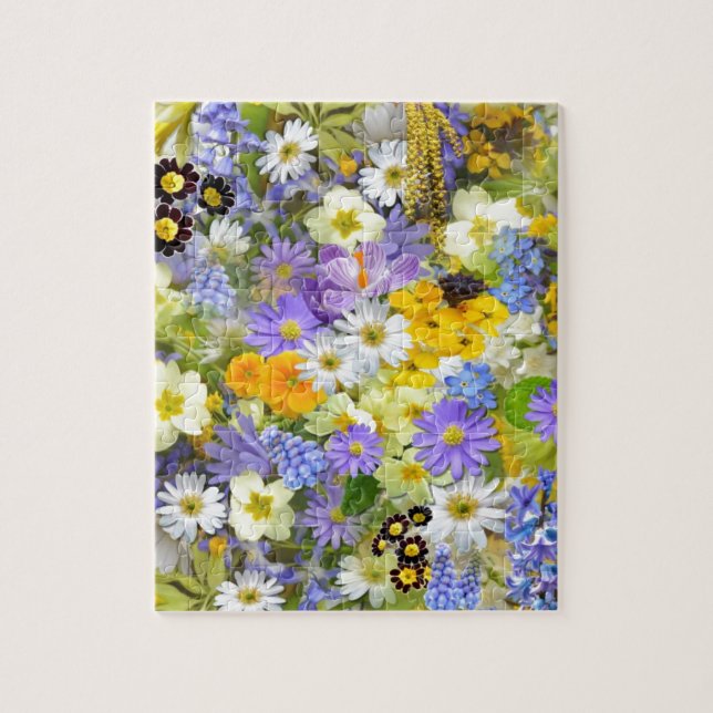 Pretty Spring Floral Mix Jigsaw Puzzle (Vertical)