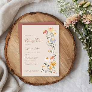 Pretty Spring Floral Rehearsal Dinner Invitation
