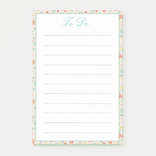 Pretty Spring Floral To Do List Post-it Notes