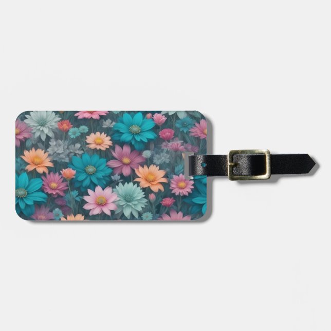 Pretty spring flowers luggage tag (Front Horizontal)