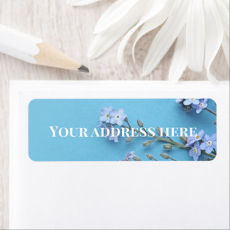 Pretty Spring Forget-me-not flowers Return Address Label