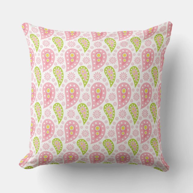 Pretty Spring Paisley Cushion (Front)