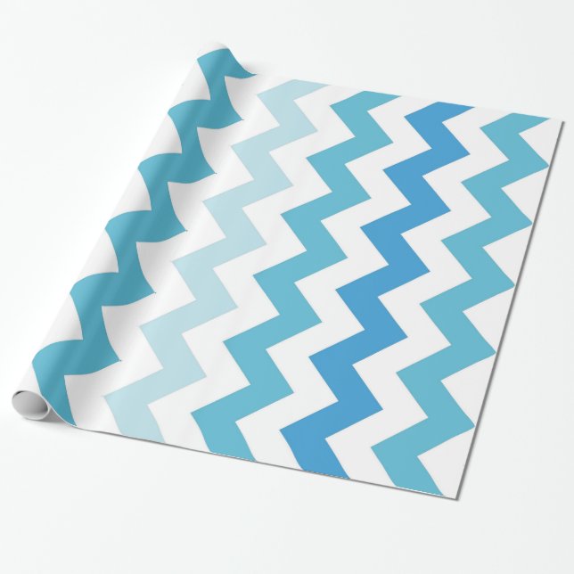 Pretty Spring Pastel Chevron Stripe Wrapping Paper (Unrolled)