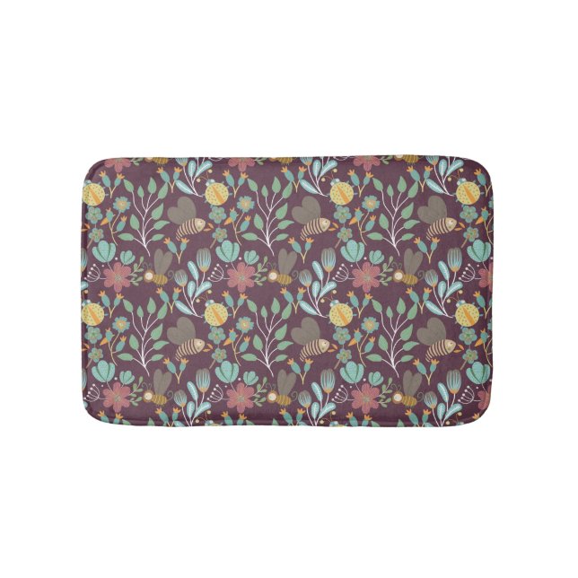 Pretty Spring Pattern Bath Mat (Front)