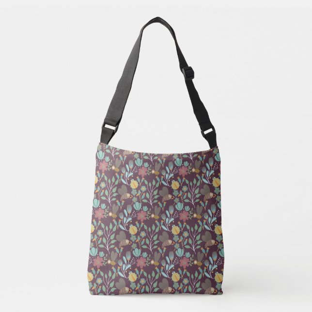 Pretty Spring Pattern Crossbody Bag (Front)