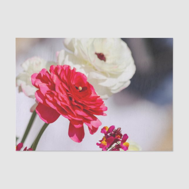 Pretty Spring Peonies Tissue Paper (Front)