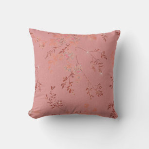 Pretty Spring Theme Floral Peach Apricot Cushion