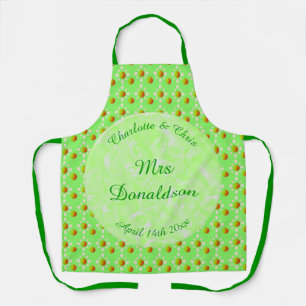Pretty Spring Wedding Apple blossom and Apples Apron