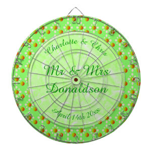 Pretty Spring Wedding Apple blossom and Apples Dartboard