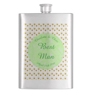 Pretty Spring Wedding Apple blossom and Apples Hip Flask