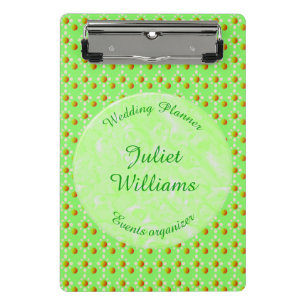 Pretty Spring Wedding Apple blossom and Apples Mini Clipboard