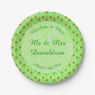 Pretty Spring Wedding Apple blossom and Apples Paper Plate